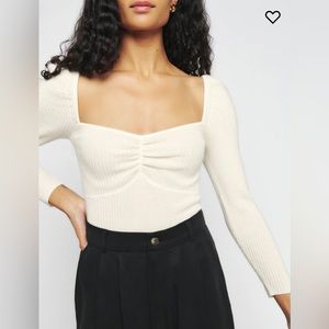 Reformation Cashmere Katie Novelty Sweater
